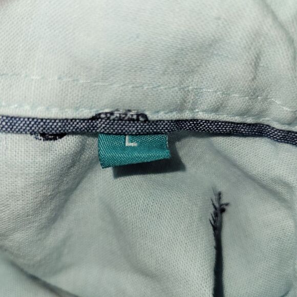 Men's Light Blue Patterned Shirt - Picture 5 of 5